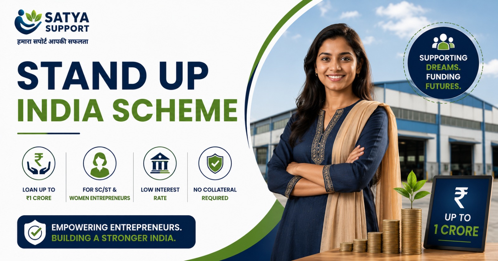 Stand Up India Scheme 2026: ₹1 Crore Loan for SC/ST & Women
